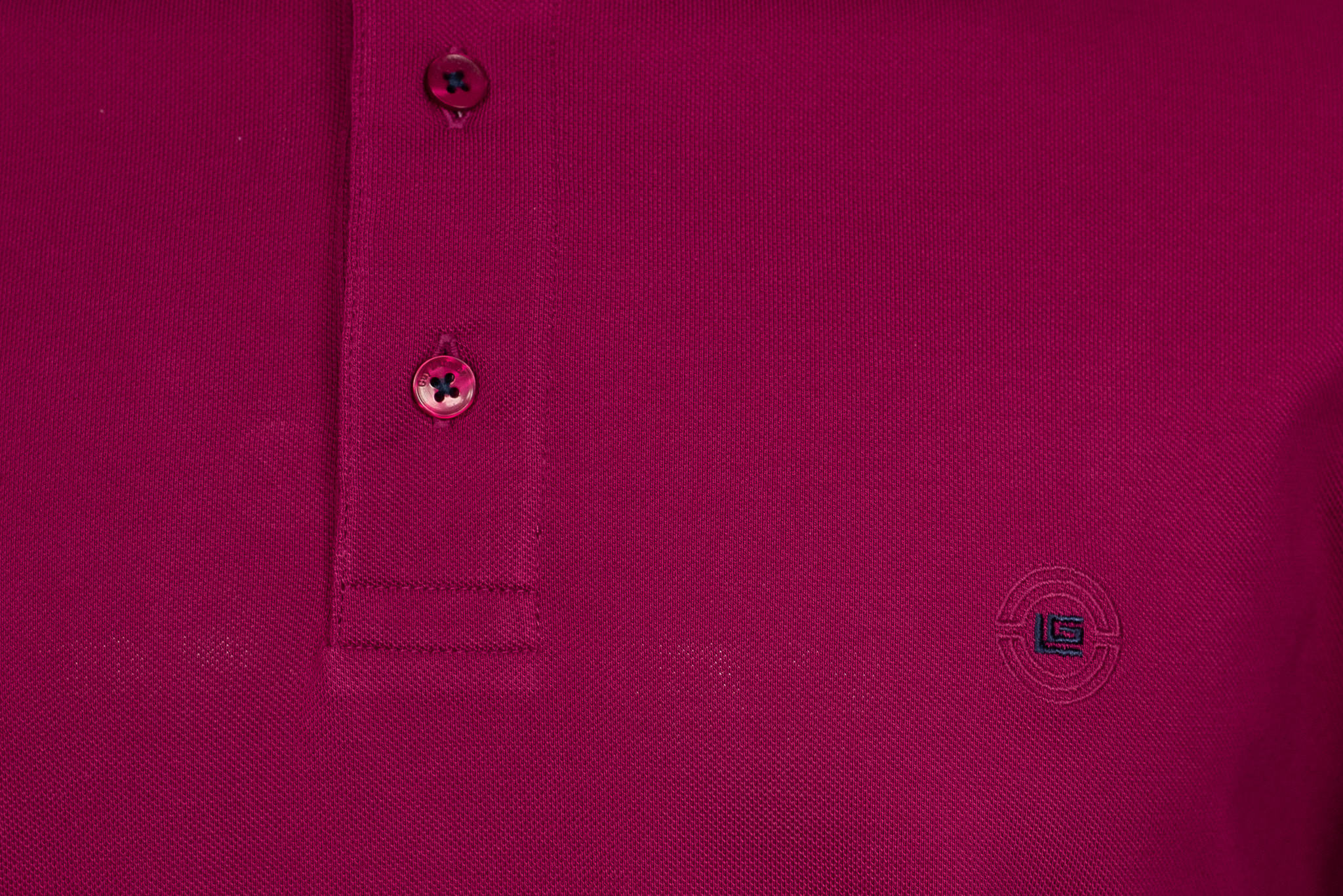 Μπλούζα πόλο Guy Laroche βυσσινί Pima Cotton κοντομάνικη regular fit GLDS19090_23 - Image 7