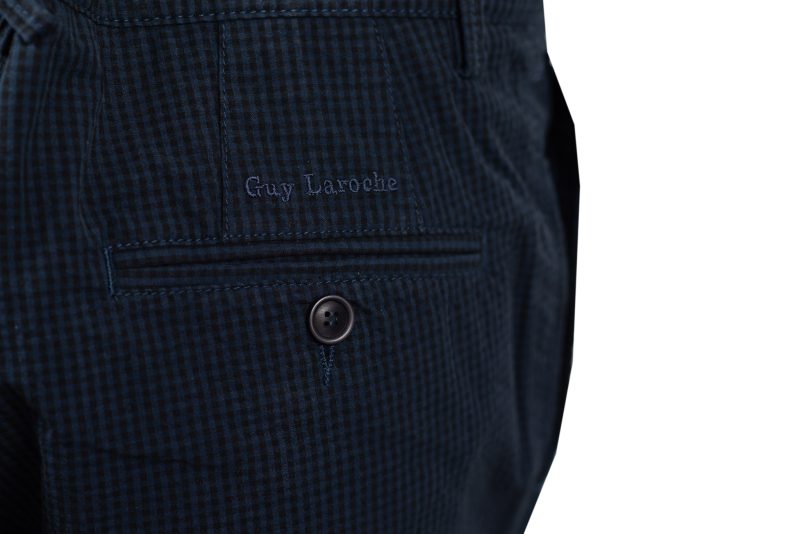 Βερμούδα Guy Laroche μπλε καρώ fit line - Image 2