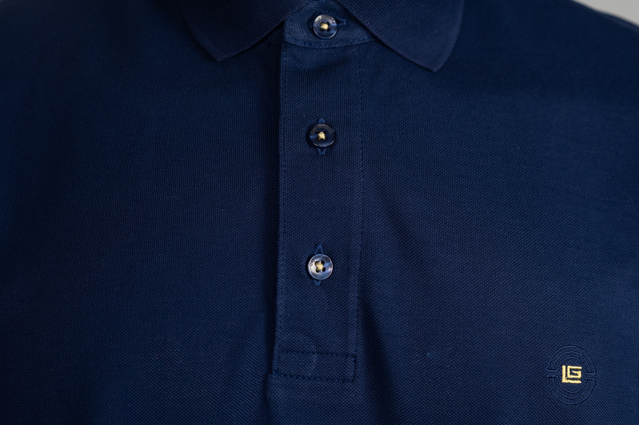 Μπλούζα πόλο Guy Laroche μπλε Pima Cotton κοντομάνικη regular fit GLDS19090_2 - Image 6