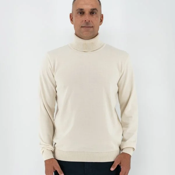 Πλεκτό βαμβακερό ζιβάγκο Guy Laroche εκρού GL2227850_3 - 3XL, Εκρού