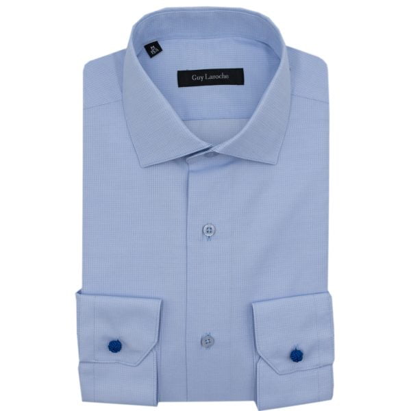 Πουκάμισο Guy Laroche σιέλ regular fit GL2228263_CL_6 - M, Σιέλ