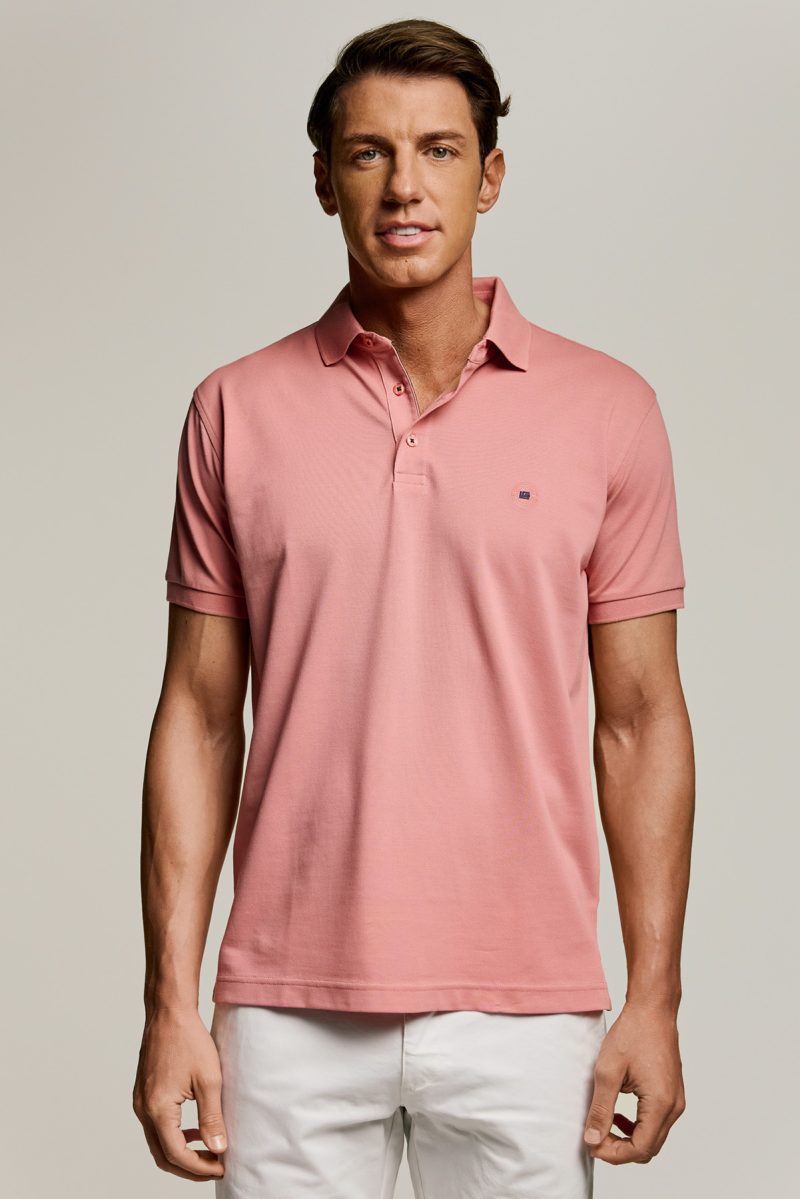 Μπλούζα πόλο Guy Laroche σάπιο μήλο Pima Cotton κοντομάνικη regular fit GL2319090_25 - Image 3