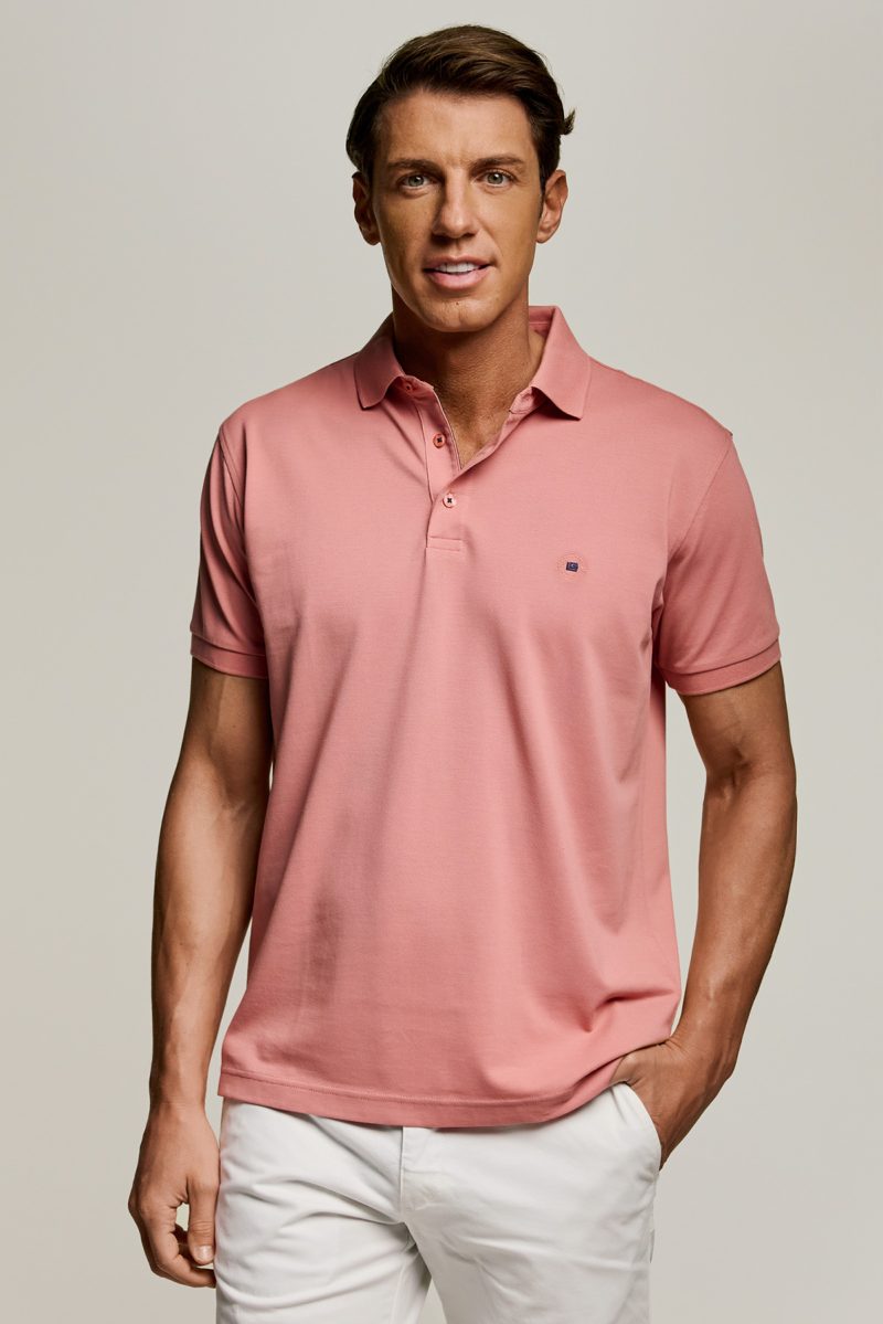 Μπλούζα πόλο Guy Laroche σάπιο μήλο Pima Cotton κοντομάνικη regular fit GL2319090_25 - Image 2