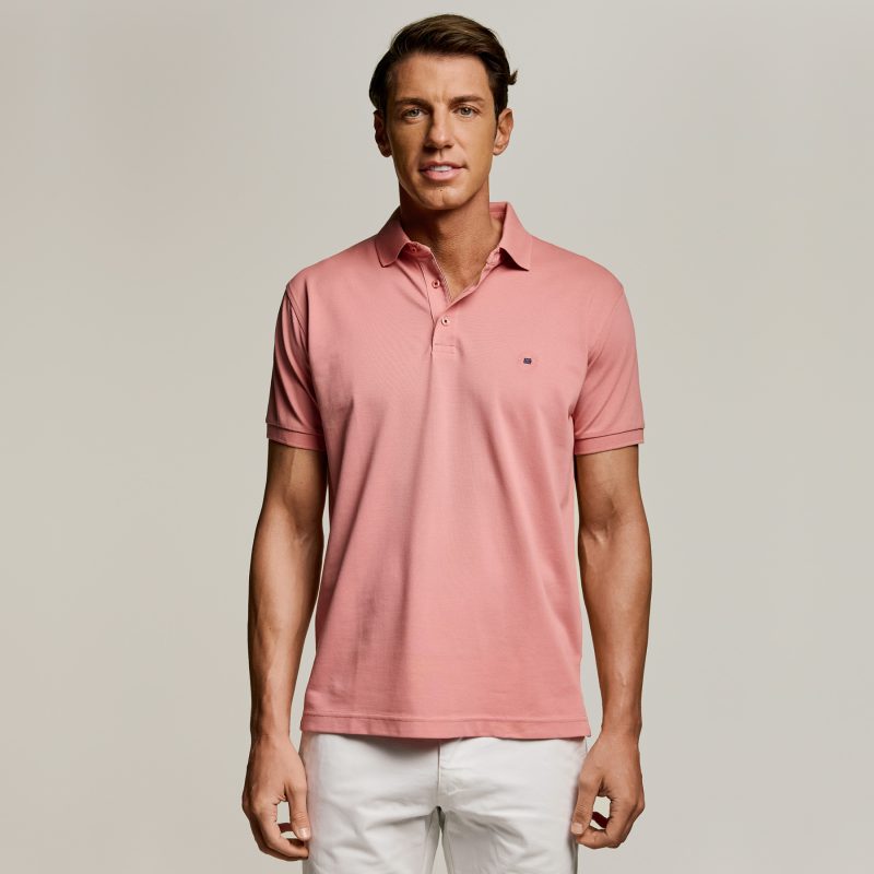 Μπλούζα πόλο Guy Laroche σάπιο μήλο Pima Cotton κοντομάνικη regular fit GL2319090_25