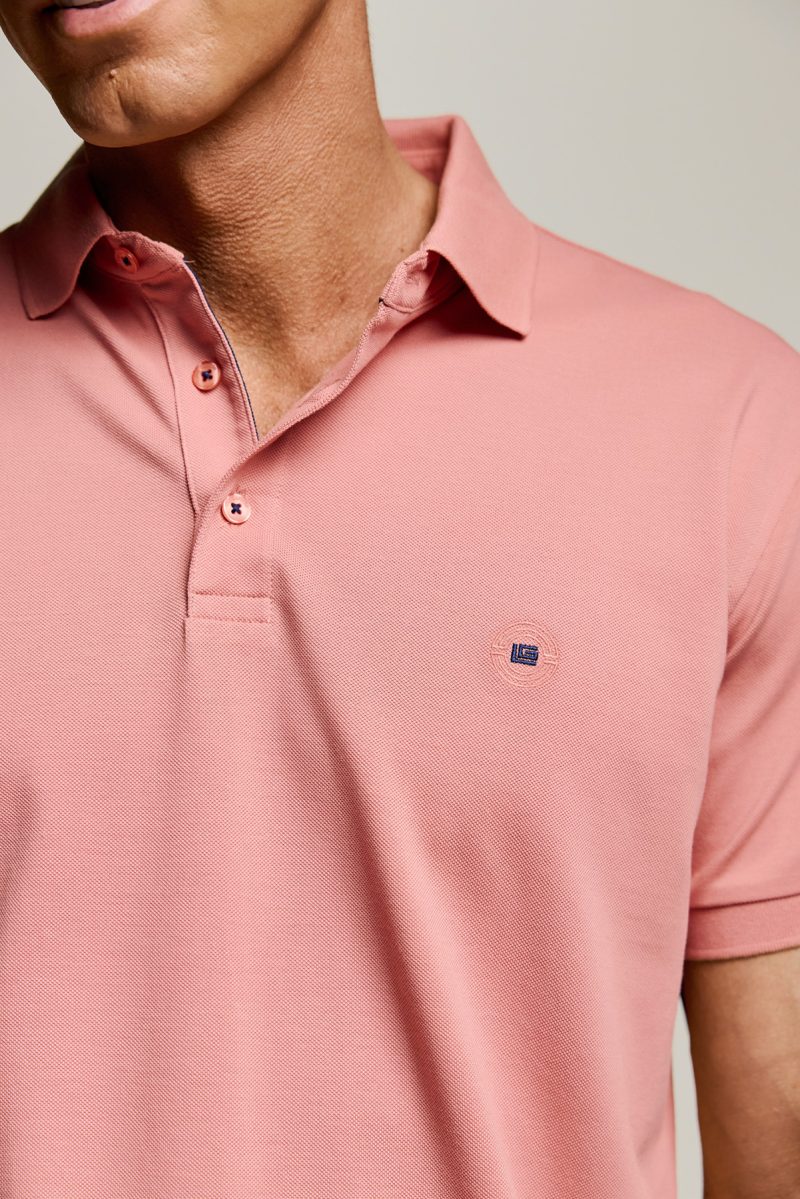 Μπλούζα πόλο Guy Laroche σάπιο μήλο Pima Cotton κοντομάνικη regular fit GL2319090_25 - Image 5