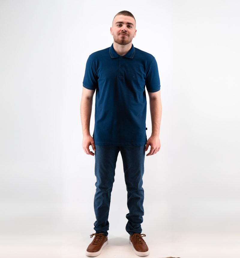 Μπλούζα πόλο Guy Laroche ίντιγκο κοντομάνικη regular fit GLDS19201_24 - Image 8