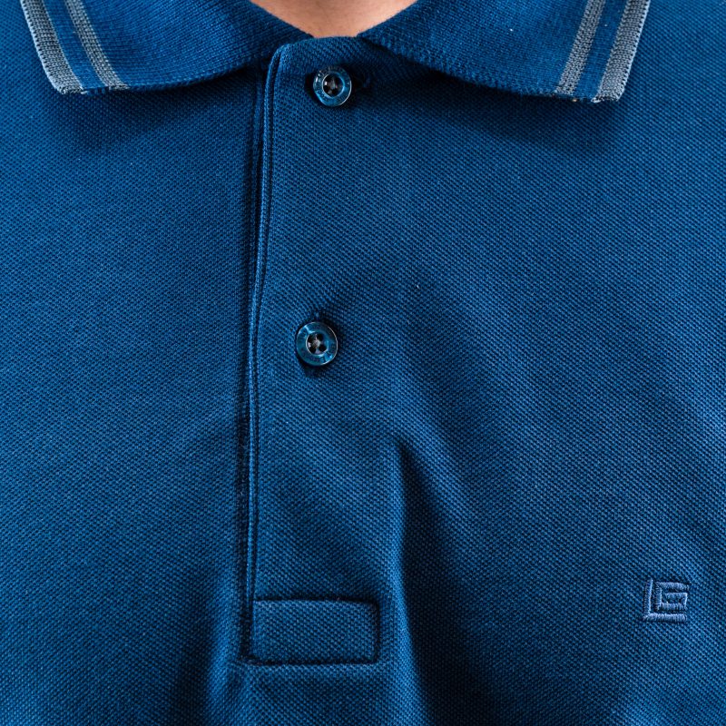Μπλούζα πόλο Guy Laroche ίντιγκο κοντομάνικη regular fit GLDS19201_24 - Image 12