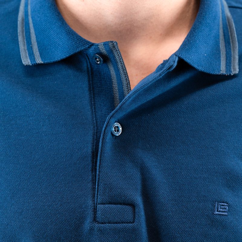Μπλούζα πόλο Guy Laroche ίντιγκο κοντομάνικη regular fit GLDS19201_24 - Image 9