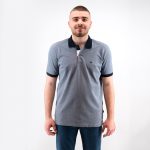 Μπλούζα πόλο Guy Laroche μπλε μελάνζε κοντομάνικη regular fit GLDS19207_30 - Image 9