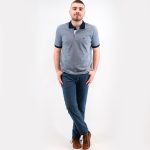 Μπλούζα πόλο Guy Laroche μπλε μελάνζε κοντομάνικη regular fit GLDS19207_30 - Image 8