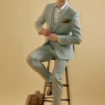 Κοστούμι Guy Laroche στο χρώμα της μέντας fit line GLDS11166_10121_3 - Image 3