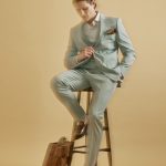 Κοστούμι Guy Laroche στο χρώμα της μέντας fit line GLDS11166_10121_3 - Image 2