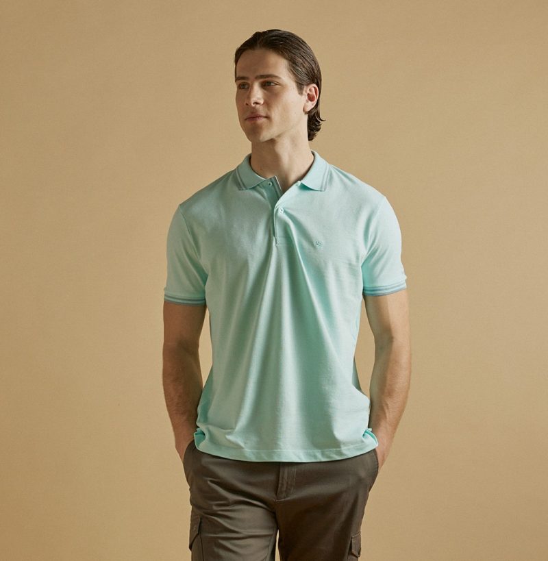 Μπλούζα πόλο Guy Laroche βεραμάν κοντομάνικη regular fit GLDS19201_01