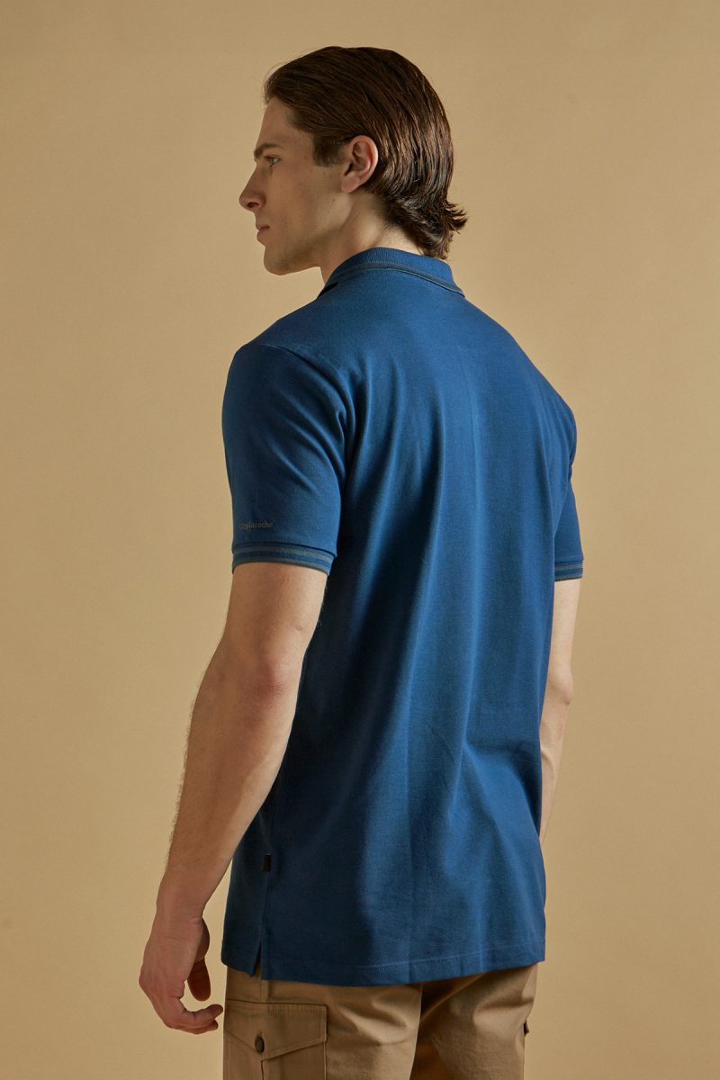 Μπλούζα πόλο Guy Laroche ίντιγκο κοντομάνικη regular fit GLDS19201_24 - Image 5