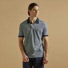 Μπλούζα πόλο Guy Laroche μπλε μελάνζε κοντομάνικη regular fit GLDS19207_30
