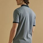 Μπλούζα πόλο Guy Laroche μπλε μελάνζε κοντομάνικη regular fit GLDS19207_30 - Image 5