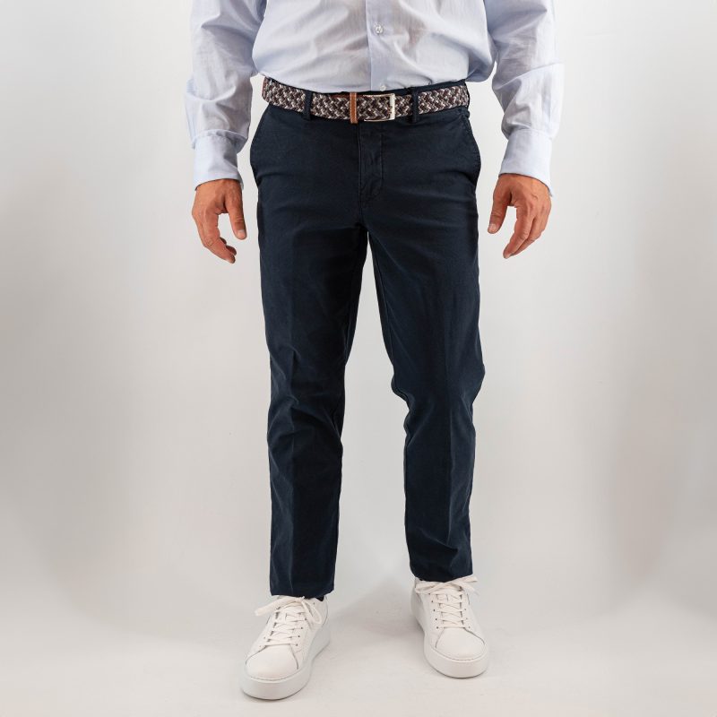 Παντελόνι chinos πικέ Guy Laroche μπλε fit line GL2315166_71155_2