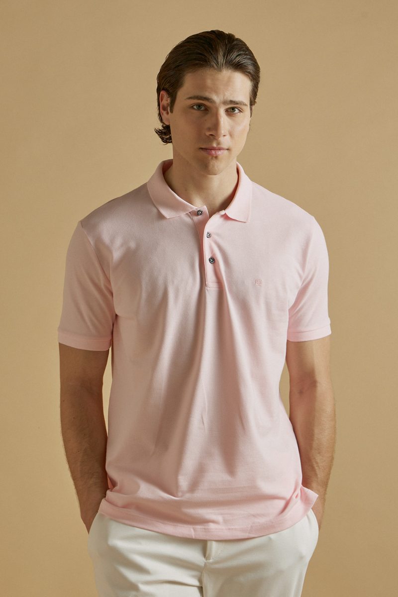 Μπλούζα πόλο Guy Laroche ροζ κοντομάνικη regular fit GL2319001_12 - Image 8