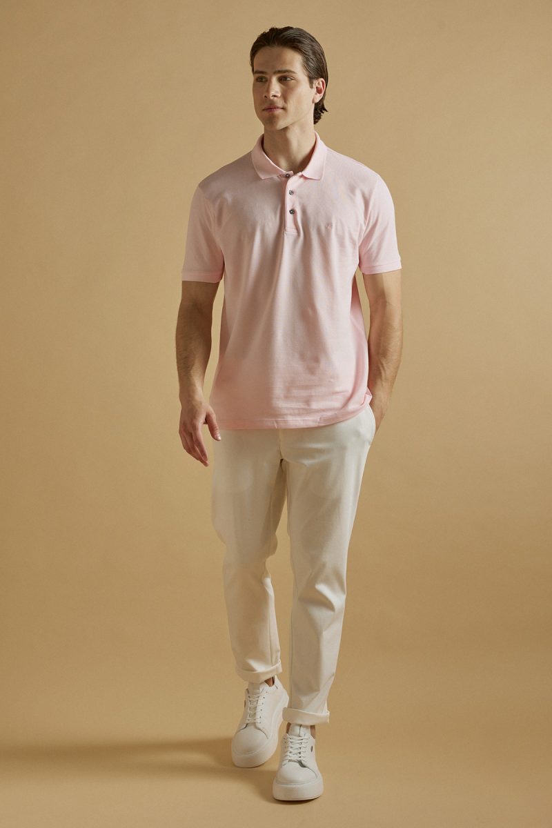 Μπλούζα πόλο Guy Laroche ροζ κοντομάνικη regular fit GL2319001_12 - Image 7