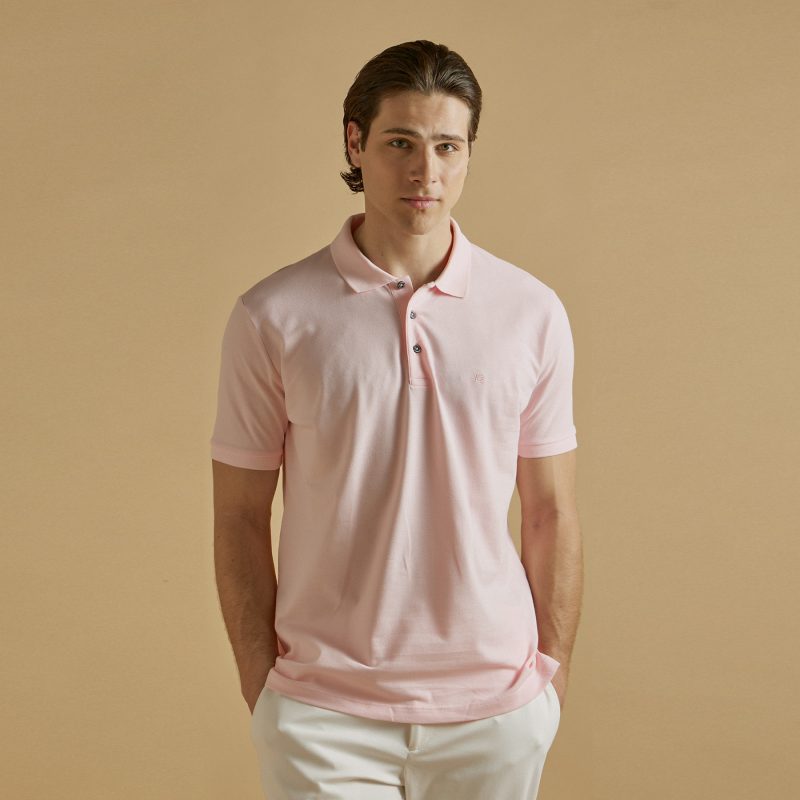 Μπλούζα πόλο Guy Laroche ροζ κοντομάνικη regular fit GL2319001_12