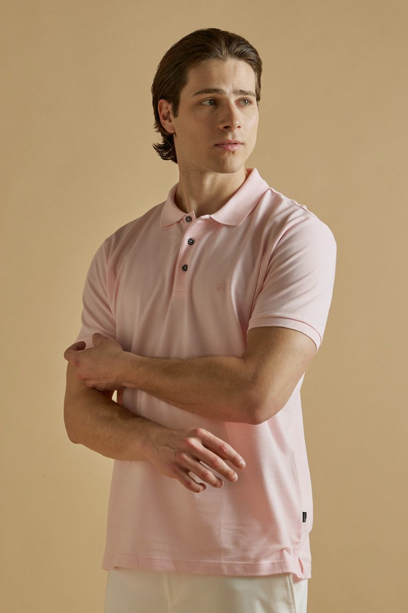 Μπλούζα πόλο Guy Laroche ροζ κοντομάνικη regular fit GL2319001_12 - Image 5
