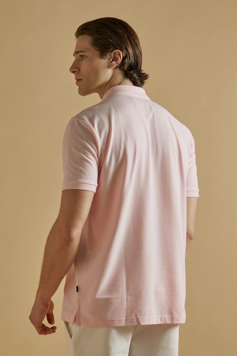 Μπλούζα πόλο Guy Laroche ροζ κοντομάνικη regular fit GL2319001_12 - Image 4