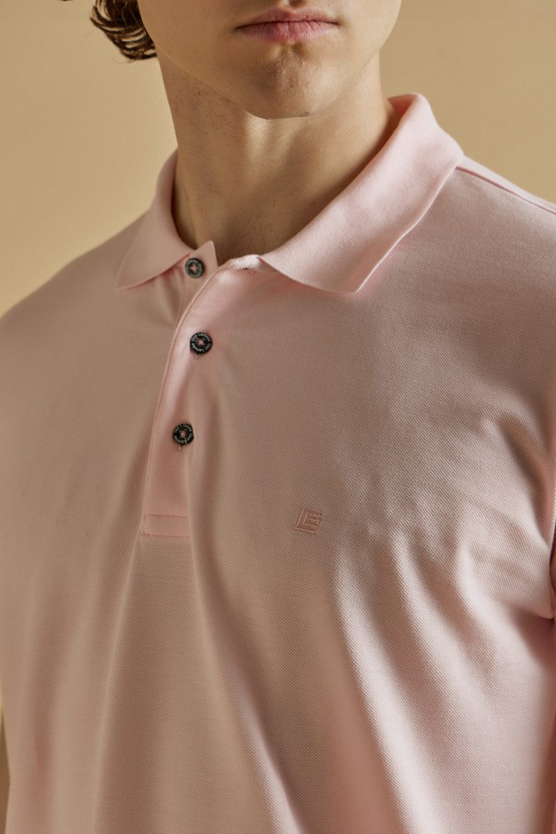 Μπλούζα πόλο Guy Laroche ροζ κοντομάνικη regular fit GL2319001_12 - Image 3