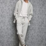 Ζακέτα φόρμας Guy Laroche γκρι ανοιχτό με κουκούλα regular fit GLDW29137Z_11 - Image 2