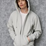 Ζακέτα φόρμας Guy Laroche γκρι ανοιχτό με κουκούλα regular fit GLDW29137Z_11 - Image 6