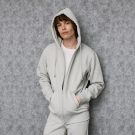 Ζακέτα φόρμας Guy Laroche γκρι ανοιχτό με κουκούλα regular fit GLDW29137Z_11