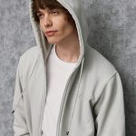 Ζακέτα φόρμας Guy Laroche γκρι ανοιχτό με κουκούλα regular fit GLDW29137Z_11 - Image 4
