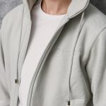 Ζακέτα φόρμας Guy Laroche γκρι ανοιχτό με κουκούλα regular fit GLDW29137Z_11 - Image 5