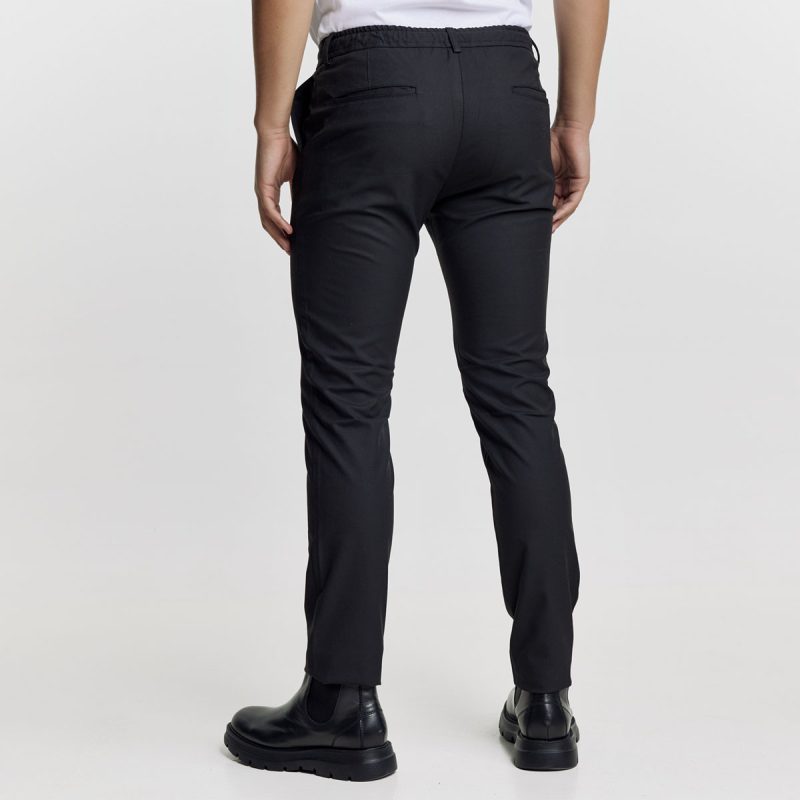 Παντελόνι casual με κορδόνι Guy Laroche μαύρο fit line GL2225181_71180_3 - Image 3