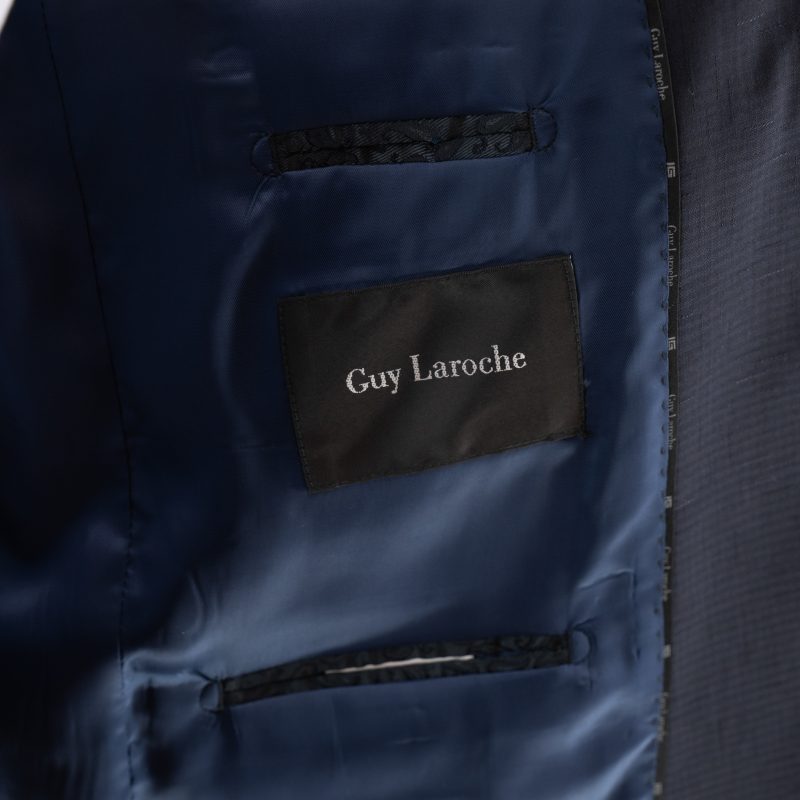 Κοστούμι με μυτερό αποσπώμενο πέτο Guy Laroche μπλε fit line GL2111101_10121R_401 - Image 4