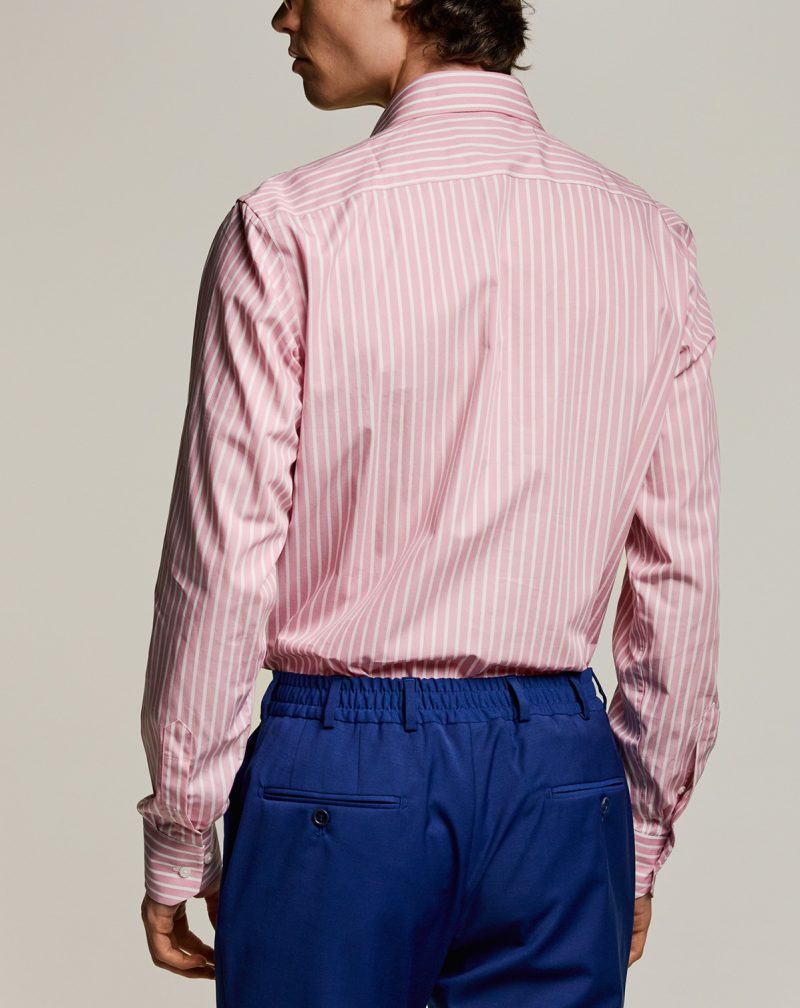 Πουκάμισο ριγέ Guy Laroche ροζ regular fit GLES18238_CL_2 - Image 4