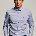 Πουκάμισο Guy Laroche με μπλε μικροσχέδιο fit line GLES18342B_SL_5 - Image 2