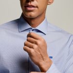 Πουκάμισο Guy Laroche με μπλε μικροσχέδιο fit line GLES18342B_SL_5 - Image 4