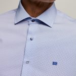 Πουκάμισο Guy Laroche με μπλε μικροσχέδιο fit line GLES18342B_SL_5 - Image 3