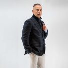 Σακάκι καρώ Guy Laroche μπλε με αποσπώμενη μόστρα fit line GL2323228_10121V_2 - Image 5