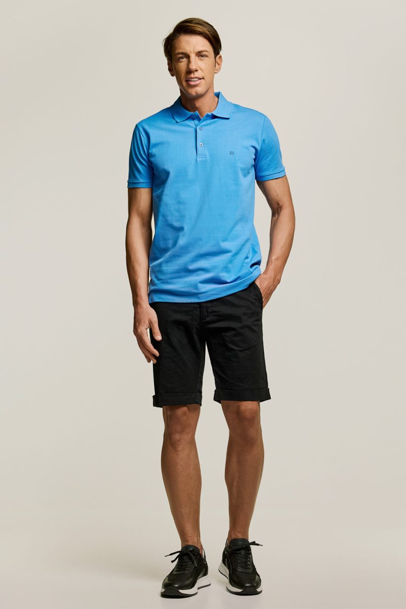 Μπλούζα πόλο Guy Laroche σιέλ κοντομάνικη regular fit GLDS19001_13 - Image 5