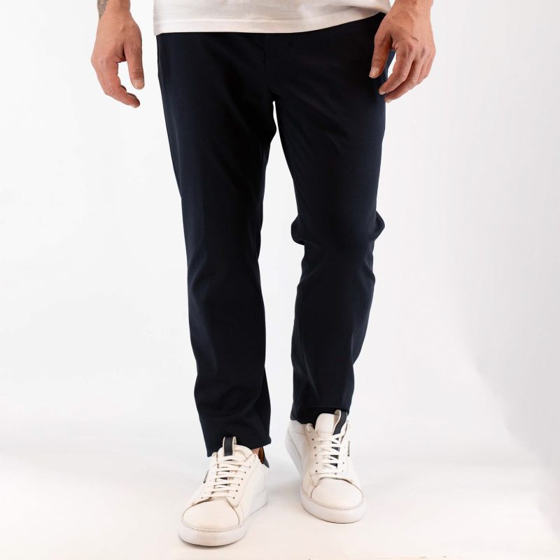 Παντελόνι με λάστιχο Guy Laroche μπλε modern fit GLES12355_2088_20
