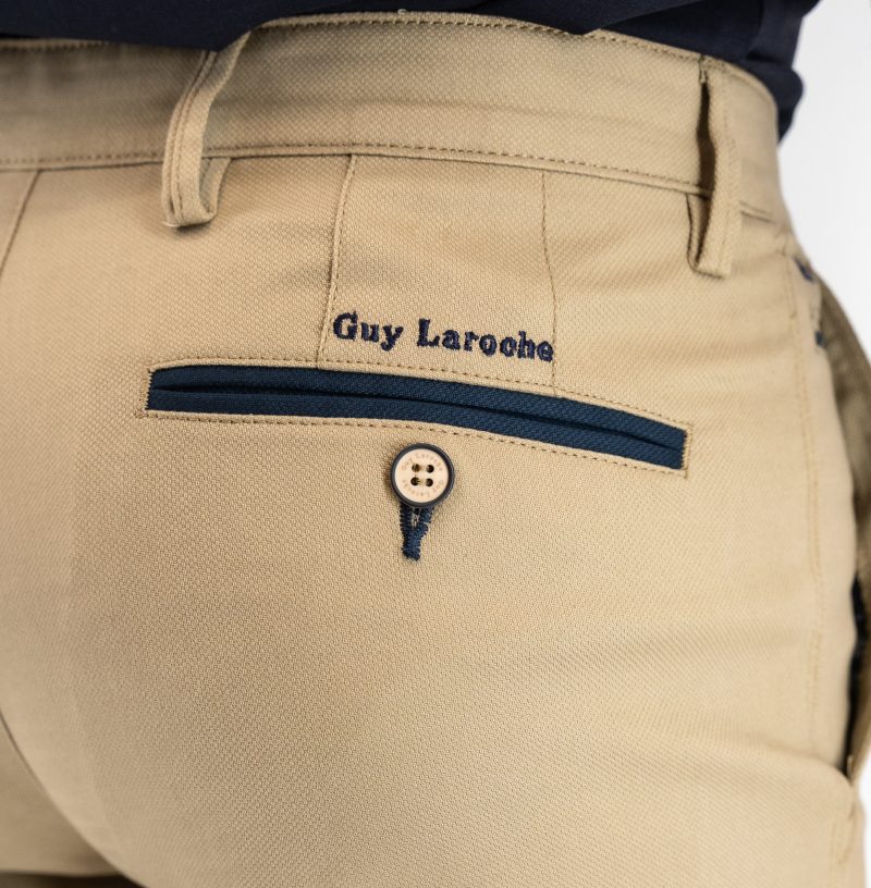 Παντελόνι chinos πικέ Guy Laroche μπεζ fit line GLES15169_71156_3 - Image 3