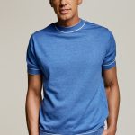 College πλεκτή λαιμόκοψη Guy Laroche ίντιγκο regular fit GLES17205_4 - Image 4