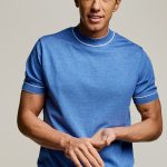 College πλεκτή λαιμόκοψη Guy Laroche ίντιγκο regular fit GLES17205_4 - Image 3