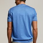 College πλεκτή λαιμόκοψη Guy Laroche ίντιγκο regular fit GLES17205_4 - Image 5