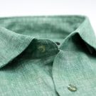 Πουκάμισο λινό Guy Laroche στο χρώμα της μέντας regular fit GLES18205_CL_3 - Image 3