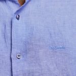 Πουκάμισο λινό Guy Laroche μπλε ραφ regular fit GLES18205_CL_4 - Image 5