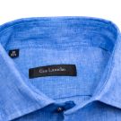 Πουκάμισο λινό Guy Laroche μπλε ραφ regular fit GLES18205_CL_4 - Image 8
