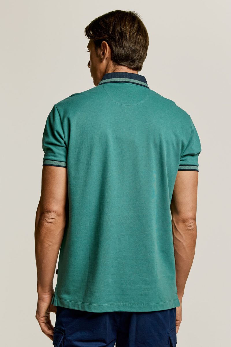 Μπλούζα πόλο Guy Laroche πράσινη κοντομάνικη regular fit GLES19201_29 - Image 6