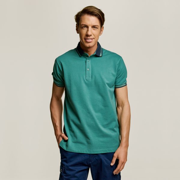 Μπλούζα πόλο Guy Laroche πράσινη κοντομάνικη regular fit GLES19201_29